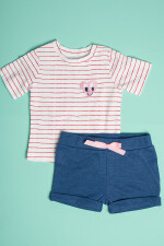 Conjunto short + remera manga corta bebé Diseños nena