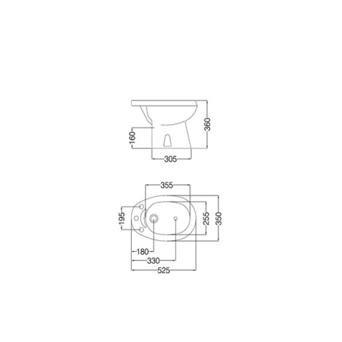 Bidet 3 Agujeros Para Griferia Bimando Linea Catriel Color Duna 000