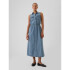 SL ARCHIVE WESTERN DENIM MIDI DRESS LIGHT WASH