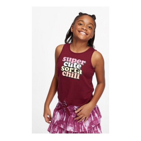 Musculosa para niña Justice Cute Bordó