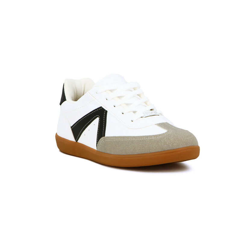 Vizzano Calzado Dama Casual Acordonado Blanco-negro