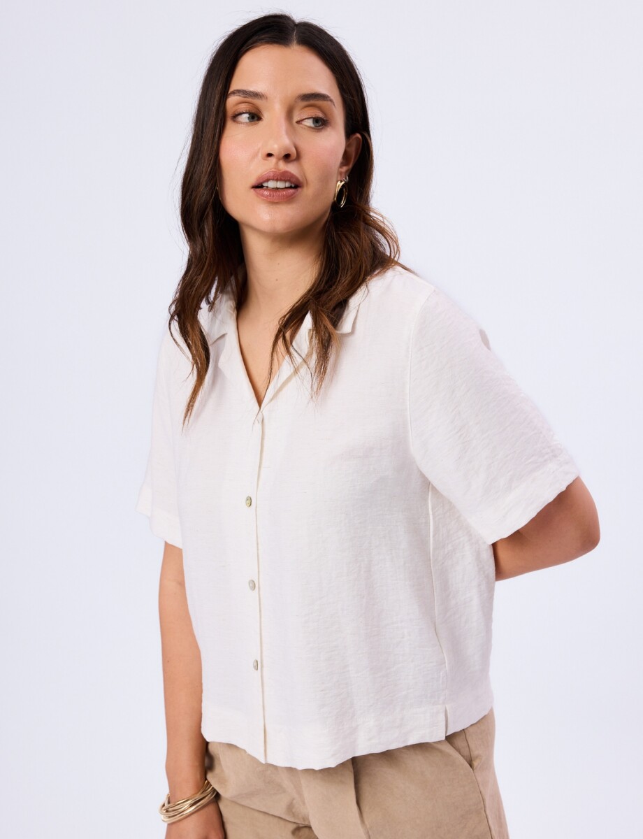 Camisa lino Crudo