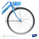Bicicleta Playera Paseo Dama Rodado 26 + Bolso + Parrilla Azul