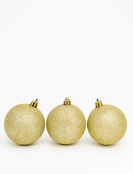 ESFERA CLEAR BEADS 8CM X 3 UNIDADES ORO ESFERA CLEAR BEADS 8CM X 3 UNIDADES ORO