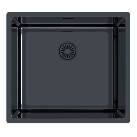 PILETA SIMPLE AC. INOX SS304 1.2MM C/DESAGUE Y VALVULA COLOR GUN METAL GRIS