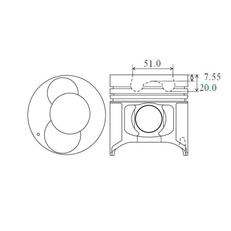 PISTON KIA SUBCONJ. STD 100MM K3600 ARCO PISTON KIA SUBCONJ. STD 100MM K3600 ARCO