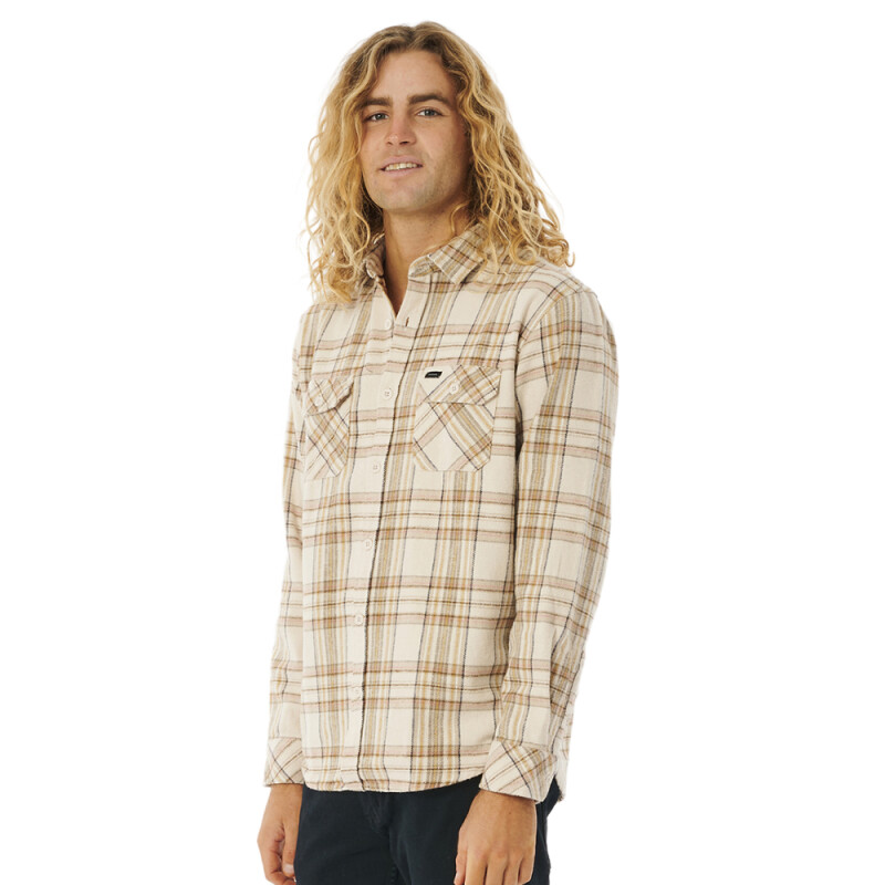 Camisa Rip Curl Griffin Flannel - Beige Camisa Rip Curl Griffin Flannel - Beige