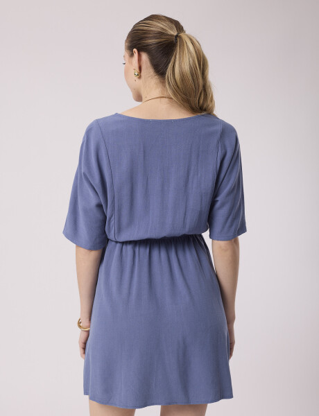 Vestido corto liso azul
