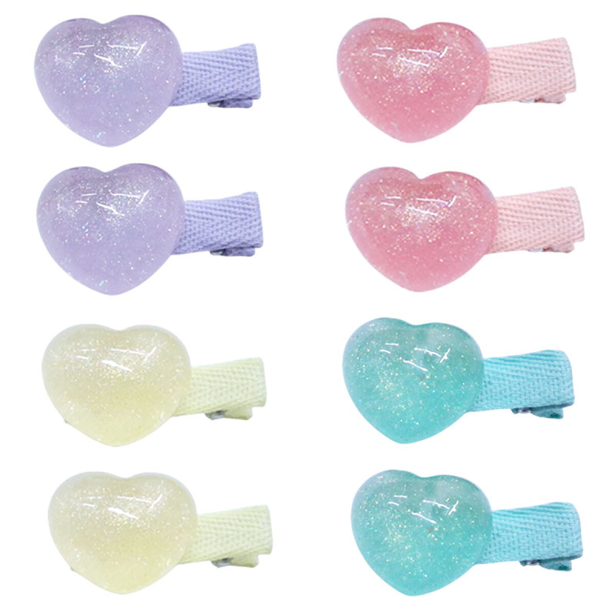 Broches pinzas para el cabello 2pcs corazones - Broches Pinzas Para El Cabello 2pcs Corazones 