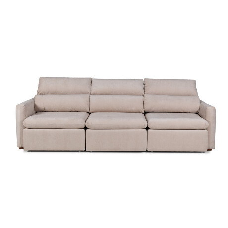 Sofá Dublin (Rebatible) - Microfibra - 3 cuerpos TC 1010 (Beige)