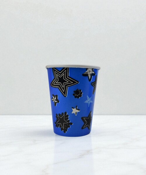 Vaso polipapel 8 oz AZUL STARS