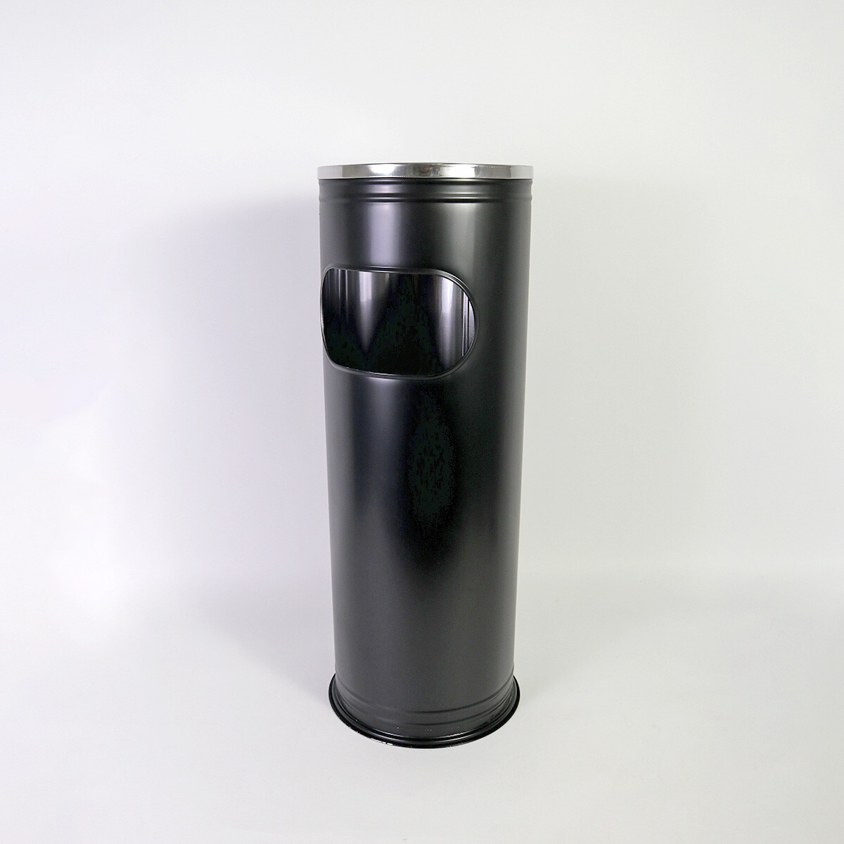 BASURERO INOX NEGRO PEQ 