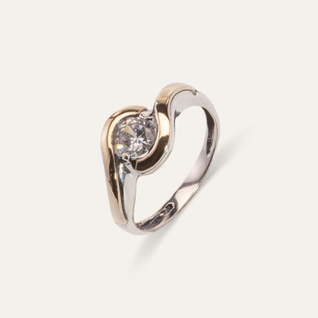 Anillo Daphne White - Plata y Oro Anillo Daphne White - Plata y Oro