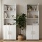 Promo 2 Bibliotecas Con Puertas Blanco