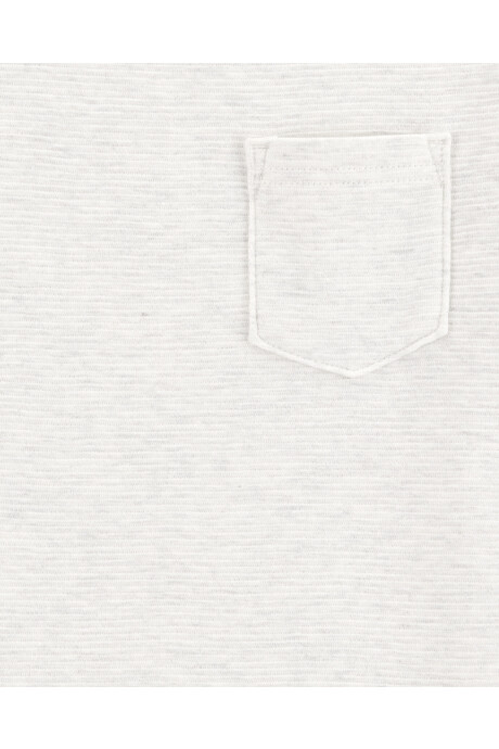 Remera de algodón, con bolsillo, gris Sin color