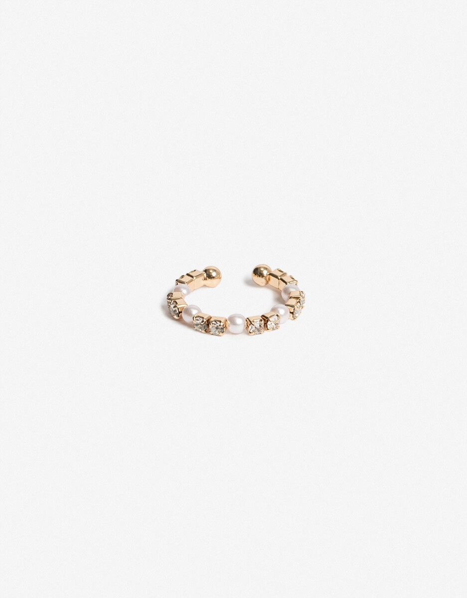 Anillo Strass & Perla 