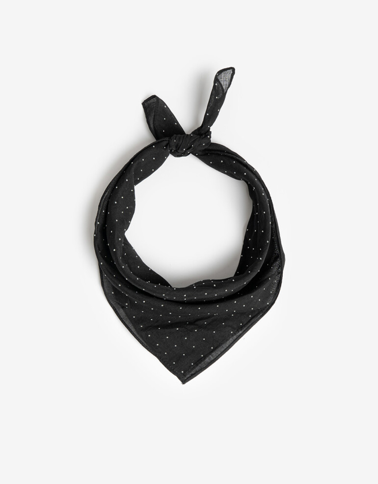 Pañuelos Raso Estampados Varios Pañuelo Algodón Hotfixs - Negro