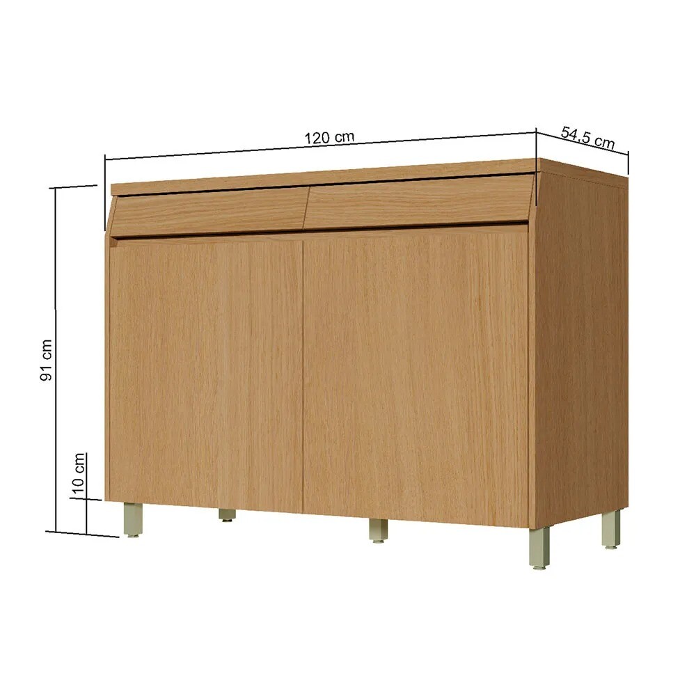 Bajo mesada 2 Puertas 2 cajones 120 - Simone Bajo mesada 2 Puertas 2 cajones 120 - Simone