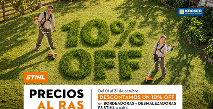 Bordeadoras y desmalezadoras STIHL: 10% OFF en octubre