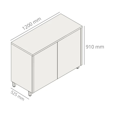 Bajo Mesada 120cm 2 Puertas GAMAS DE BEIGE