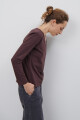 REMERA V M/LARGA MARRON