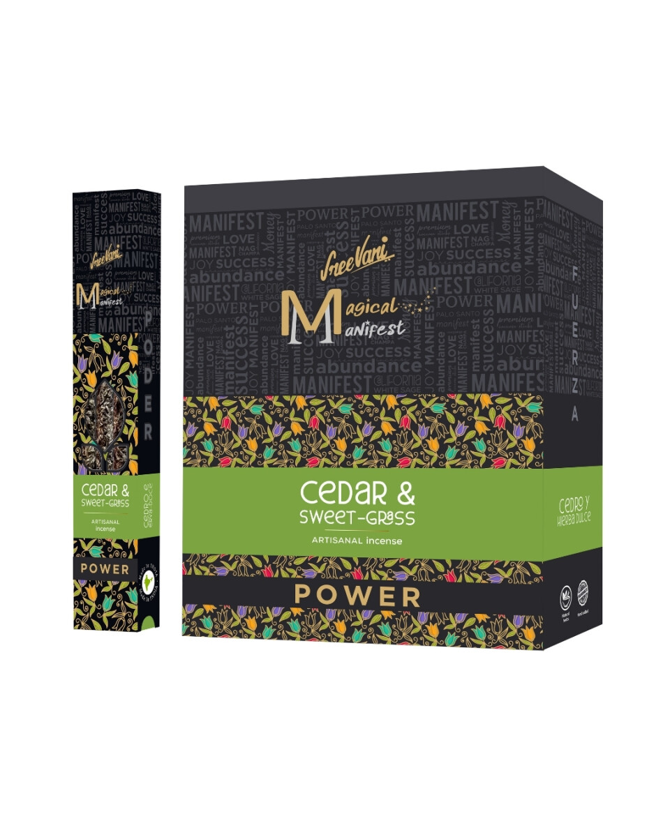 INCIENSO SREE VANI MANIFIESTO 30 GR X12 - Cedro/hierba Dulce 