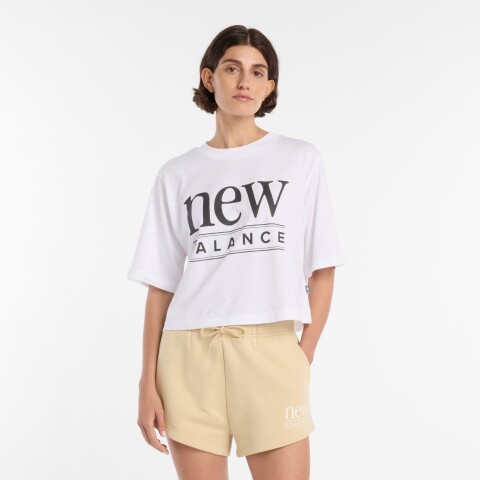 Remera New Balance de Dama - - CWT61V5OPWT WHITE