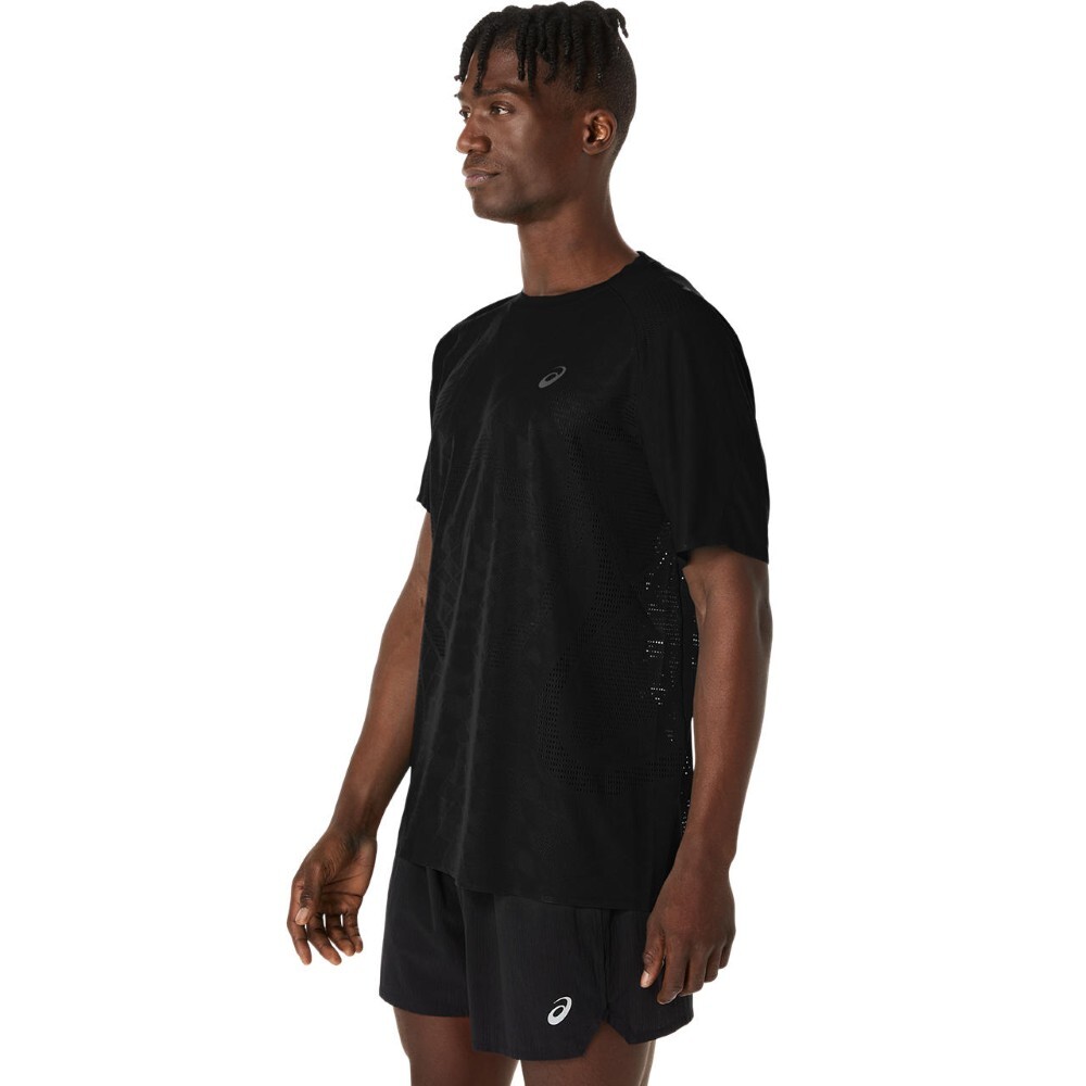Polo Running Metarun Ss Top Hombre Performance Black