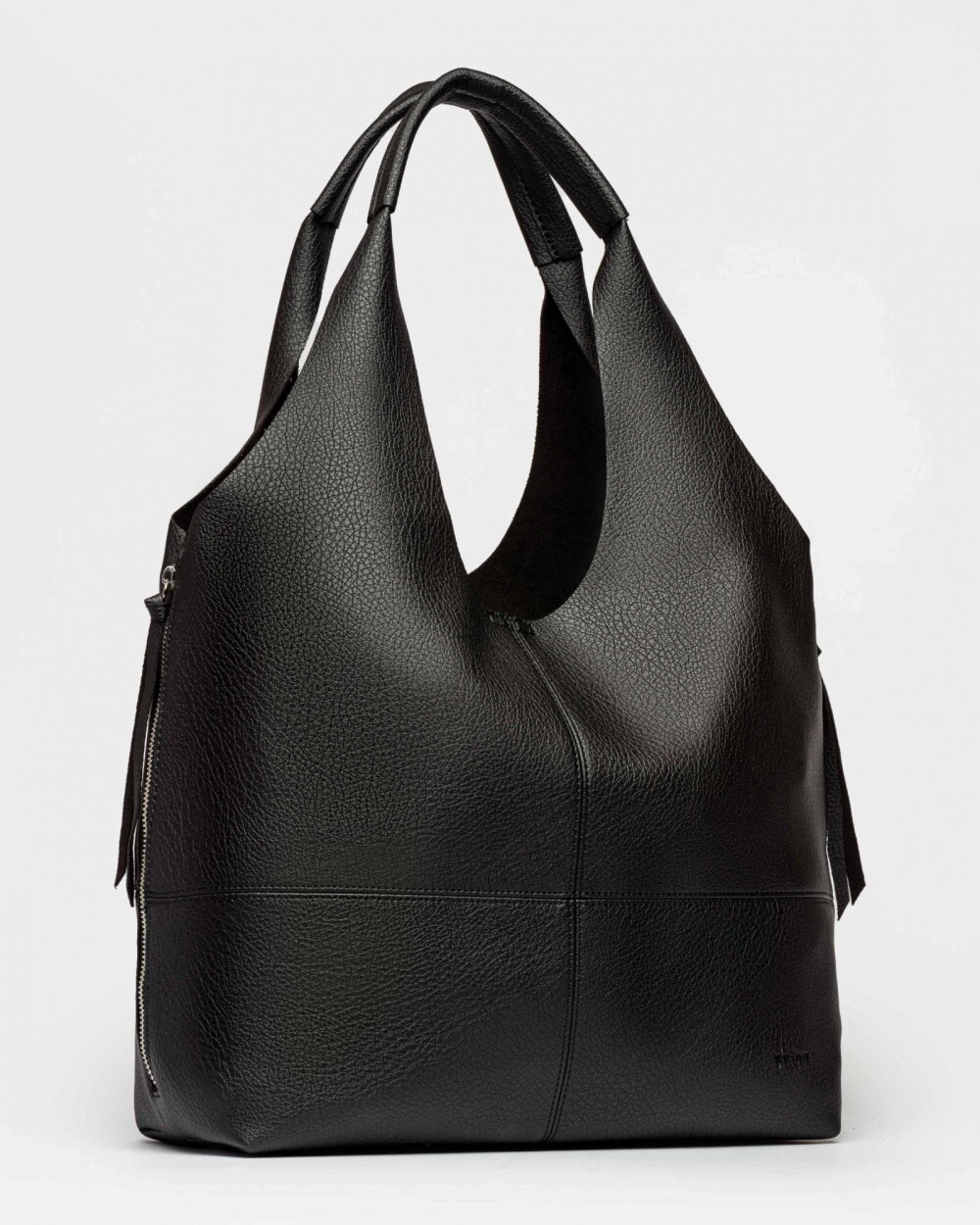 Shopper Amalfi en efecto cuero graneado Negro