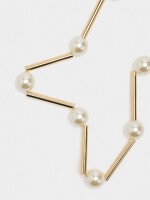 Collar Largo De Perlas blanco