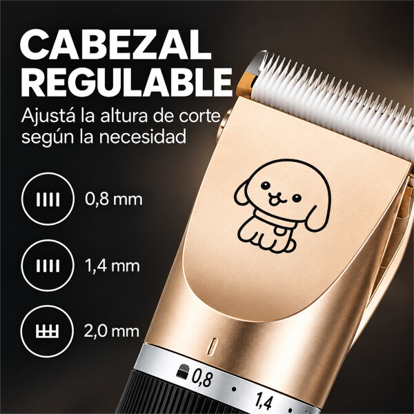 Máquina Corta Pelo Mascota USB-C Dorado