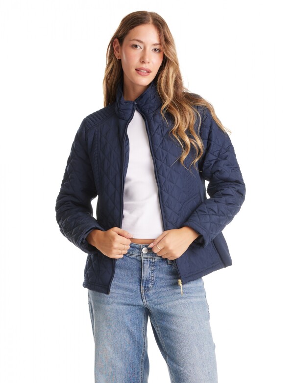 Campera Capitoneada Entallada AZUL