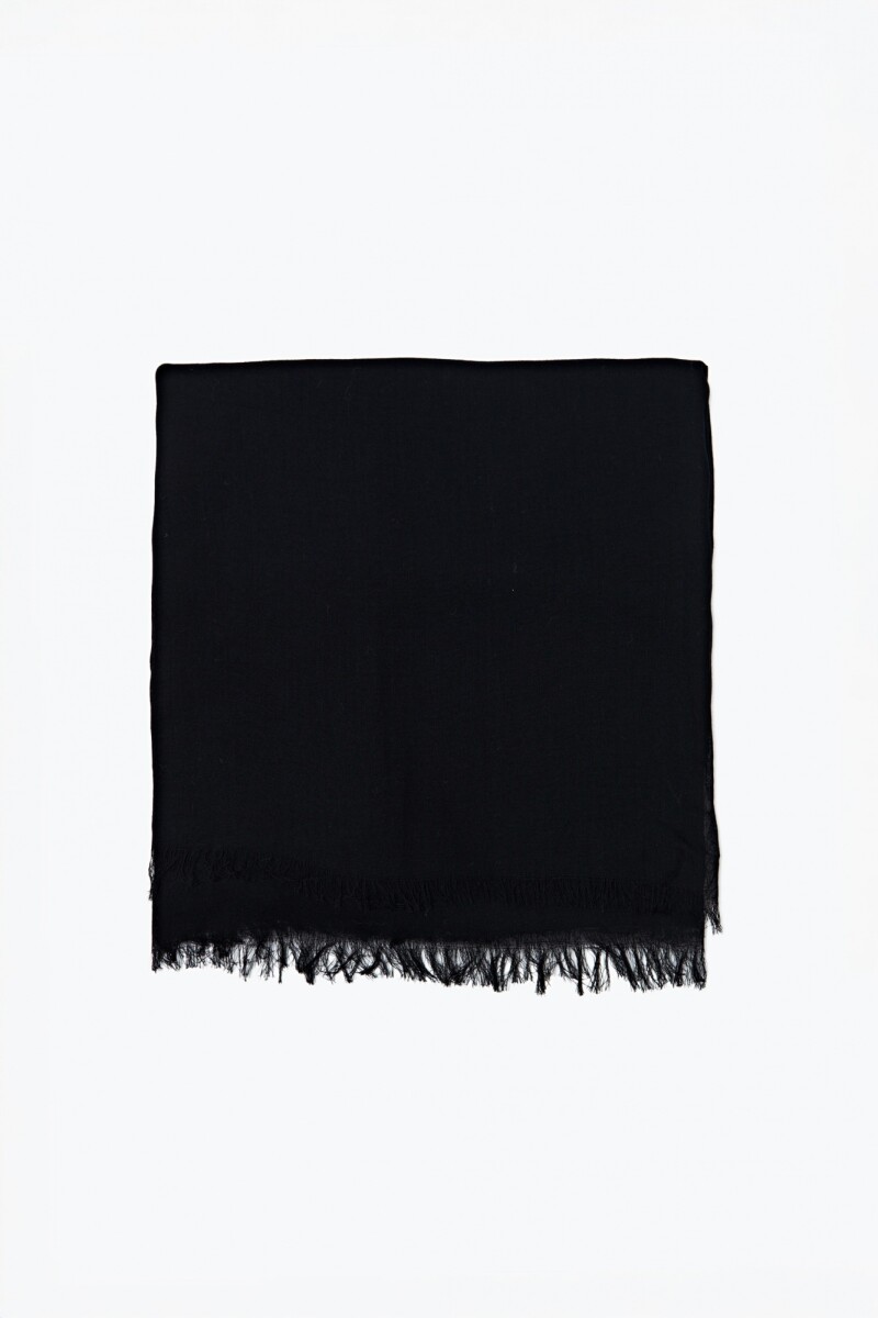 Pashmina clásica con flecos negro