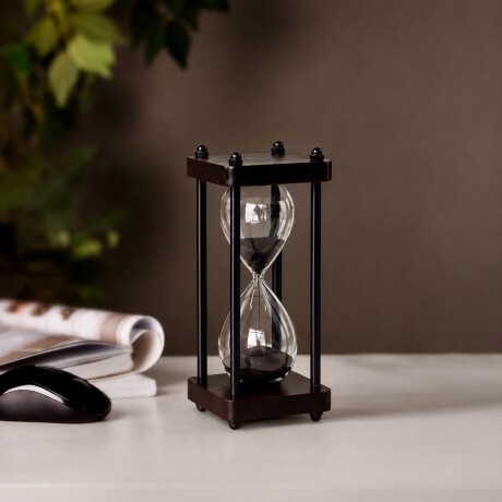 Reloj de Arena Decorativo Clásico Negro - 15 minutos Reloj de Arena Decorativo Clásico Negro - 15 minutos