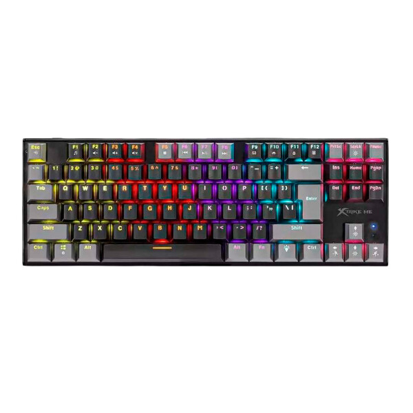 Teclado Gamer Mecánico RGB Xtrike Me GK-989B Anti-ghosting Color Negro