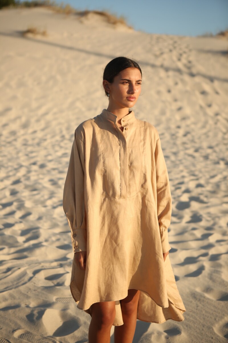 CAMISA NEW ROYAL Beige Oscuro