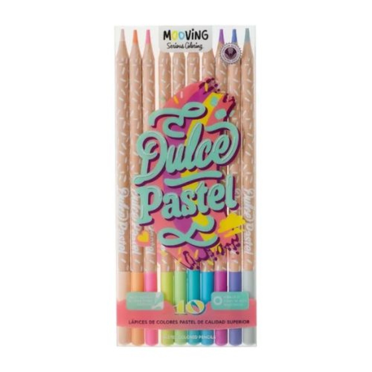 Lapices Pasteles Mooving Caja x10 unidades - Lapices Pasteles Mooving Caja X10 Unidades 