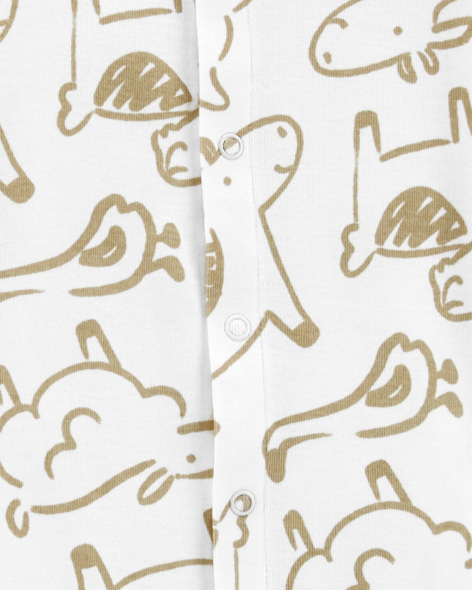 Pijama convertidor de algodón con medias y gorro, diseño animales Sin color