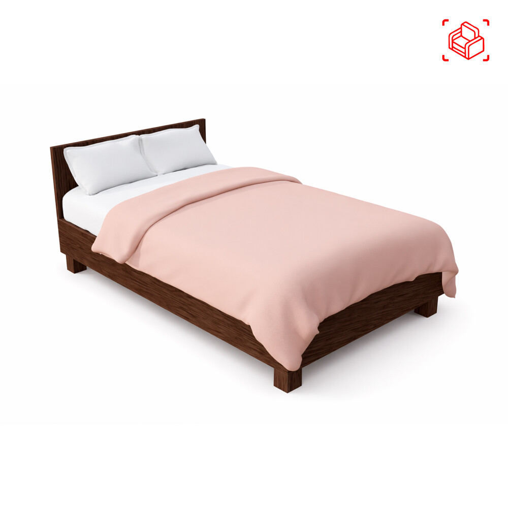 CAMA 2 PLAZAS MADERA NATURAL-BEIGE FRESNO