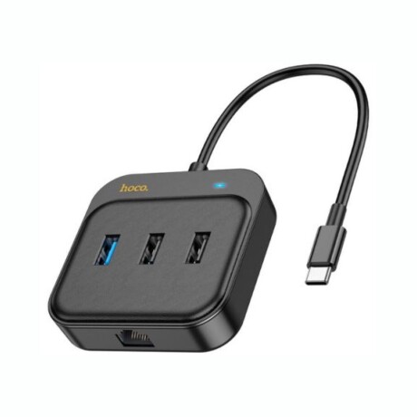 Hub 6 En 1 HOCO HB37 USB-C A USB-A/HDMI/RJ45 - Black Hub 6 En 1 HOCO HB37 USB-C A USB-A/HDMI/RJ45 - Black