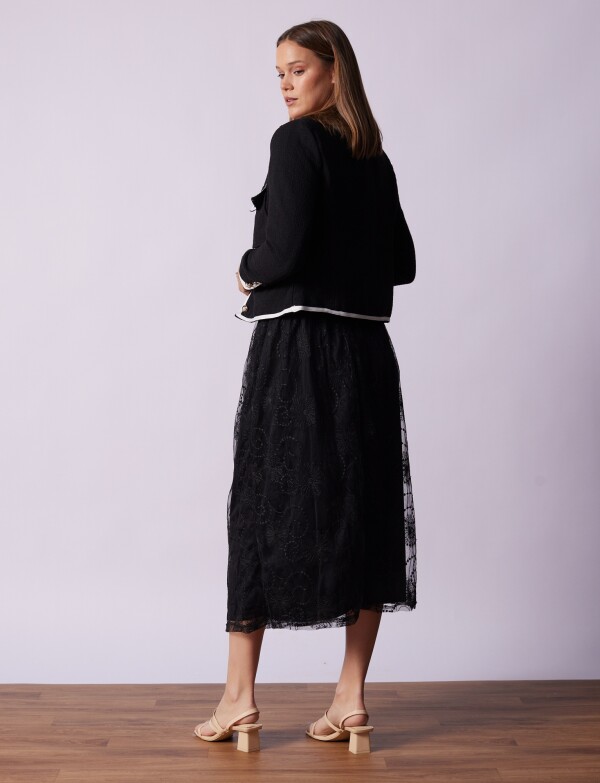Chaqueta Tweed NEGRO/BLANCO