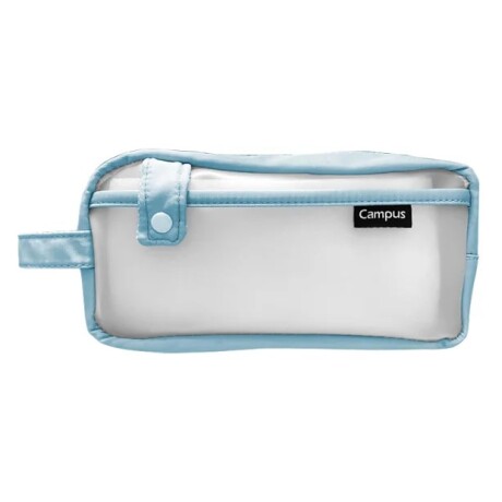 Cartuchera Campus Transparente Celeste