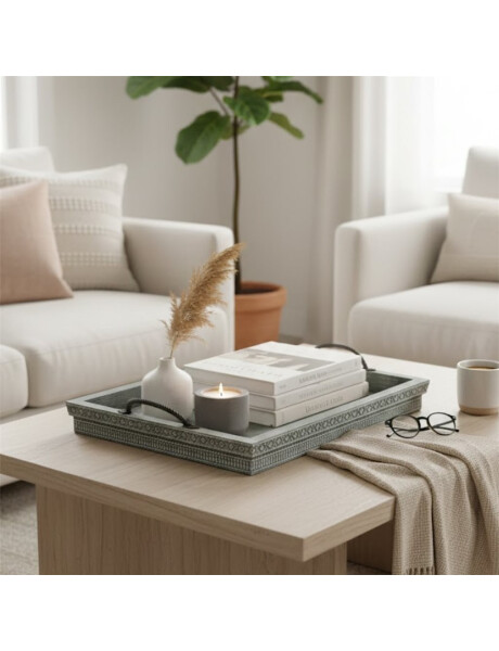 BANDEJA MDF CON ASA 40x30x7CM VINTAGE BANDEJA MDF CON ASA 40x30x7CM VINTAGE