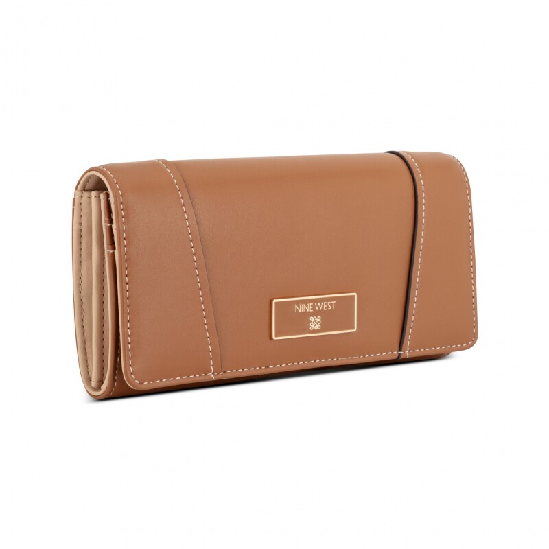 Small Leather Goods Fleura Phone Clutch Wallet Brandy
