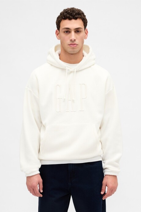 Canguro Polar Logo Gap Hombre Ivory Frost