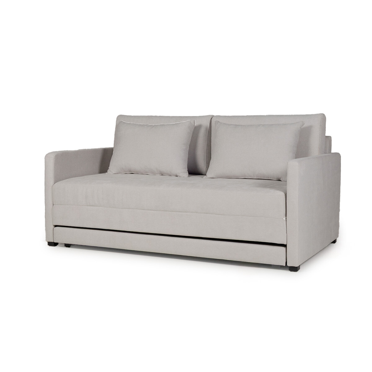 Sofá Cama Quito - 176 - Tela Microfibra - TC1009 (Plata) 