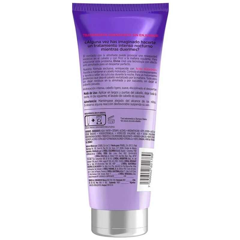 Crema Nocturna para Cabello Elvive Hidra Hialurónico 200ml Crema Nocturna para Cabello Elvive Hidra Hialurónico 200ml