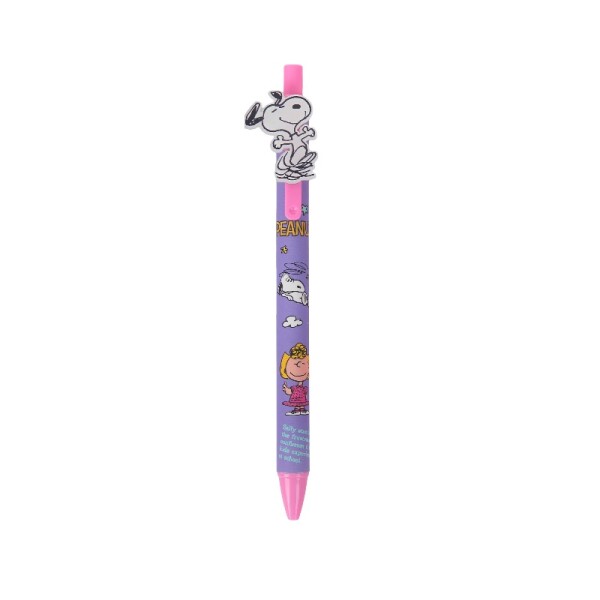 Lapicera retráctil Snoopy rosa