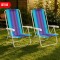Set x2 Silla reclinable 4 posiciones aluminio VIOLETA