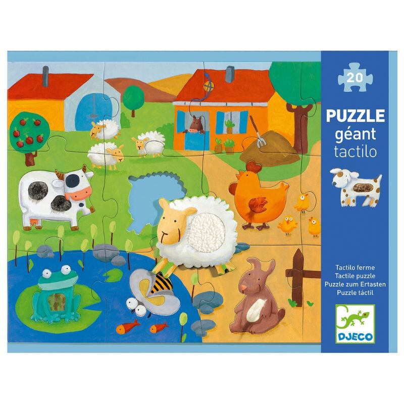 GEANT12+8 Puzzle Geant 12+8 Pcs 70x50cm 3+ Djeco - Granja
